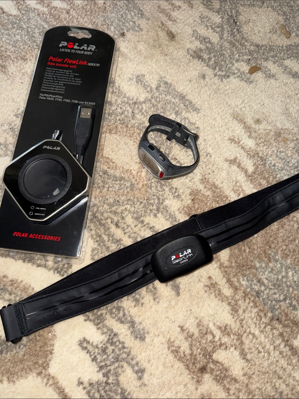 NEW Polar Heart Rate Watch, Chest Strap and WearLink Transmitter